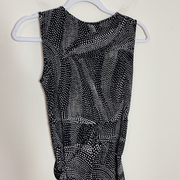 New York & Co Faux Wrap Splatter Dot Dress Size Small - Picture 6 of 8